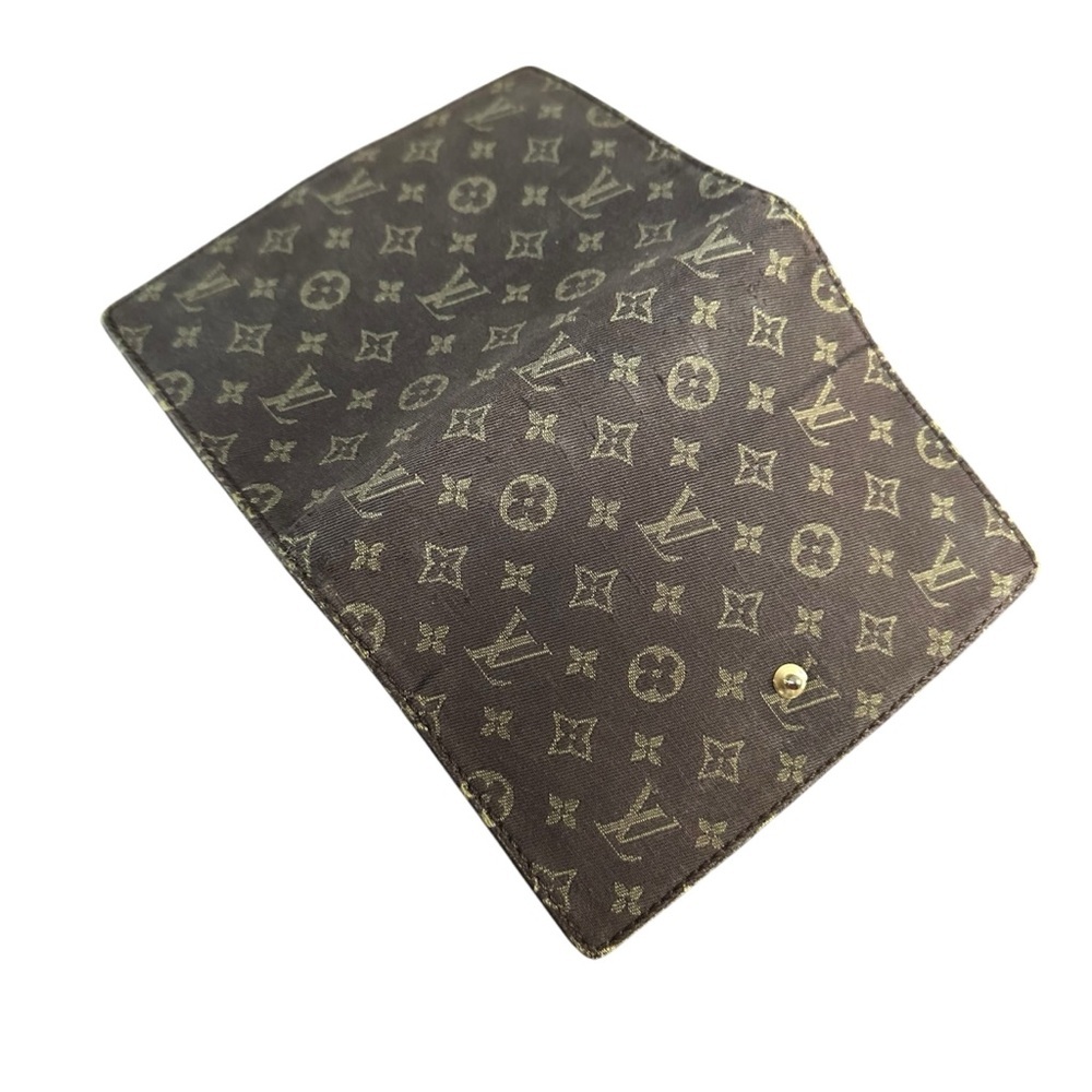 Louis Vuitton Brown Mini Lin Monogram Agenda PM Passport Journal Organizer - Picture 11 of 12